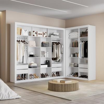 Closet Modulado Duplo 6 Gavetas Branco Mdf Amoudi Móveis Branco