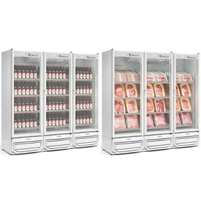 Expositor De Bebidas Vertical 3 Portas Gcbc1450 Branco Gelopar 220V