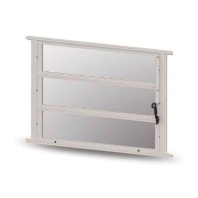 Janela Basculante Branca 80x60CM Abertura Basculante Alumínio com Vidro Comum Branco