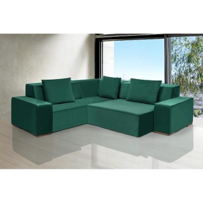 Sofá De Canto Dubai 2,57x2,57m-verde