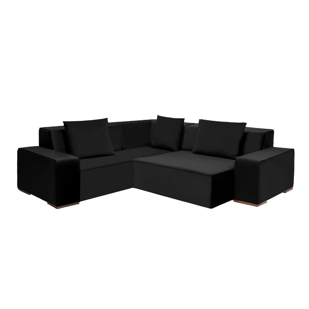 Sofá De Canto Dubai 2,37x2,37m-preto - 2