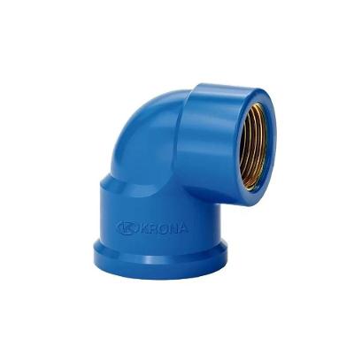 Joelho De 90° Krona Soldável Com Bucha De Latão 25mm X 1/2 Azul
