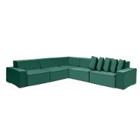 Sofá De Canto Dubai 3,32x3,32m-verde - 3