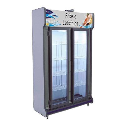 Expositor De Bebidas 2 Portas Polofrio Expositor Europeu Azul 220V