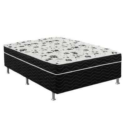 Cama Box Casal Conjugada Ortopédica Preta 138x188 - 5cm