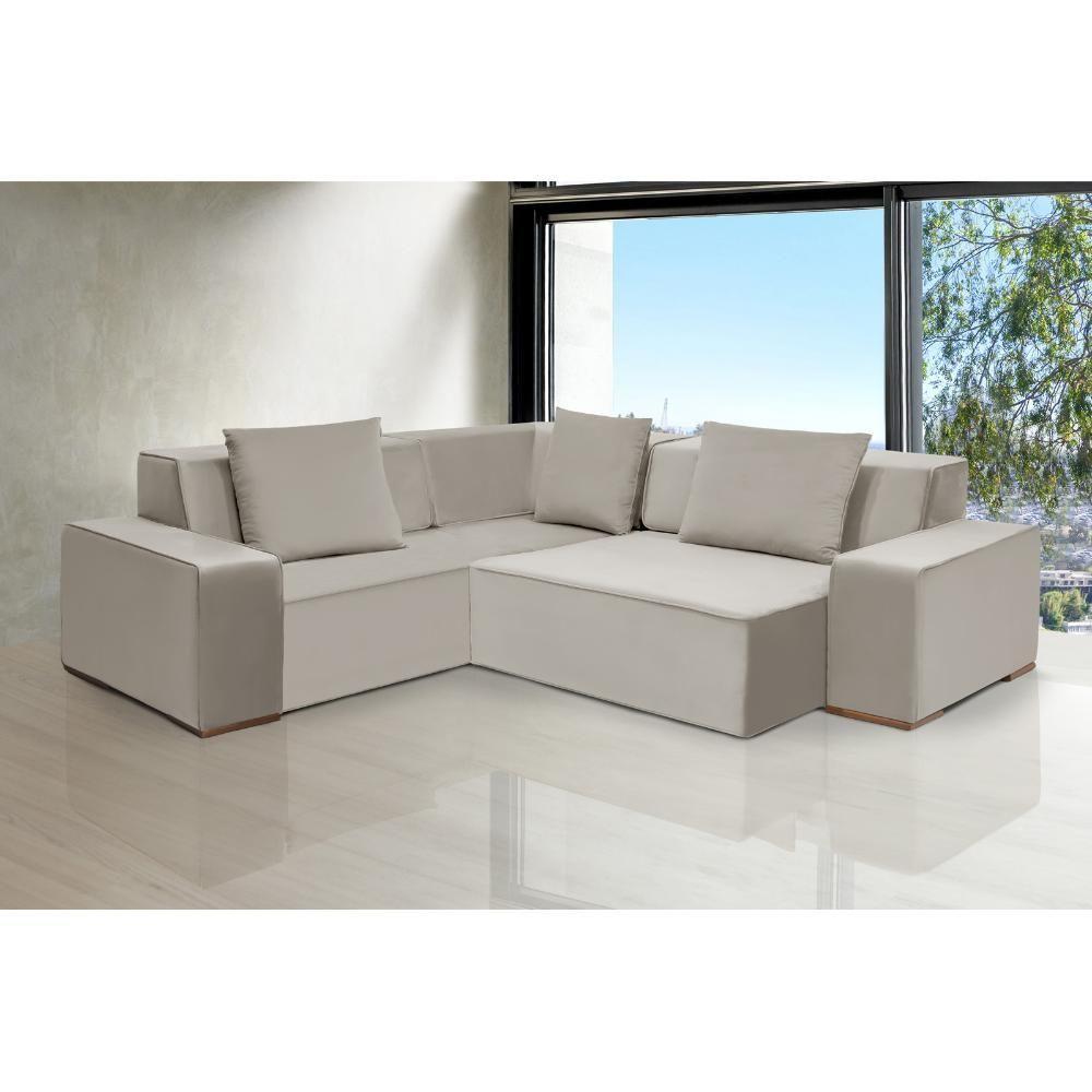 Sofá De Canto Dubai 2,37x2,37m-bege - 5