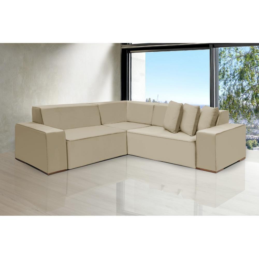 Sofá De Canto Dubai 2,37x2,37m-bege - 6