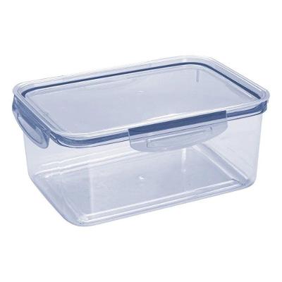 Pote Trava Mais Cristal Retangular 2,6 l Vedação Hermética Transparente para Geladeira Plasútil