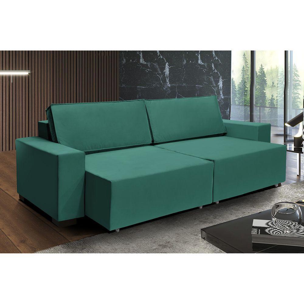 Sofá Dallas 2.00m Retrátil - Verde - 1