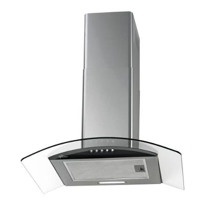 Coifa de Parede Fischer Fit 60cm Inox e Vidro com LED Exaustor e Depurador Cinza 220V