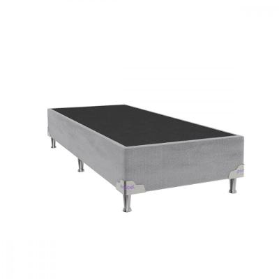 Base Para Cama Box De Solteiro 88x188x28 Sued Cinza Portobel
