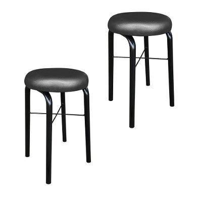 Kit 02 Banquetas Baixa Manu Corino Preto