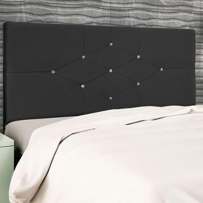 Cabeceira Casal Jbe Camboriú Bege144cm Cama Box 138cm Preto