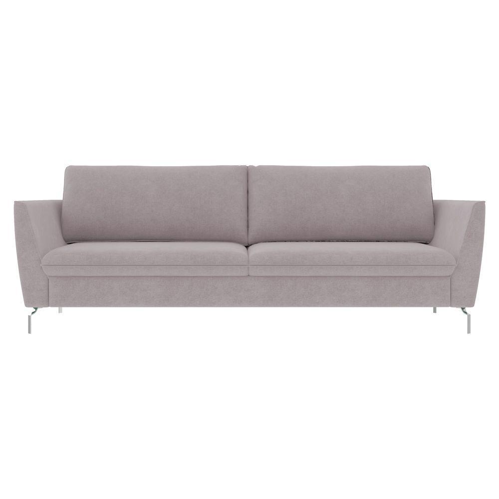 Sofá Decorativo 230cm Olívia Suede Rosê Gran Belo - 1