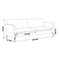 Sofá Decorativo 230cm Olívia Suede Rosê Gran Belo - 3