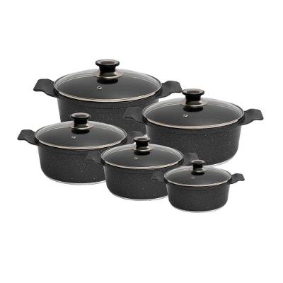 Jogo Panelas Granito Antiaderente Gourmet Javali Aa 16a24cm