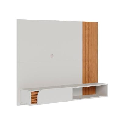 Painel Home Suspenso Jurere 1.6 Para Tv Até 60 Polegadas Off White Matte-freijo Off White Matte-freijo