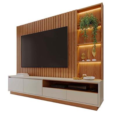 Home Estante Rack Cancun Para Tv Até 82 Polegadas Freijo