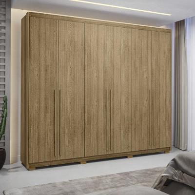 Guarda Roupa Casal Dubai Majestic Nature 6 Portas de Giro 3 Gavetas Fendi MDF