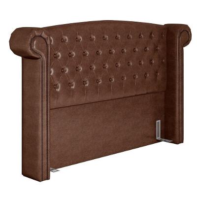 Cabeceira Cama Box King 195cm Provença P02 Sintético Marrom - Mpozenato