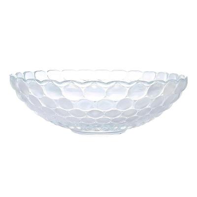 Tigela Centro De Mesa Fruteira Vidro Bubble Transparente 28,5cm 2,6l Em Casa Tem