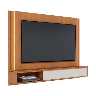 Painel Home Suspenso Loa Para Tv Até 75 Polegadas Com Led Freijo-off White Matte Freijo-off White Matte