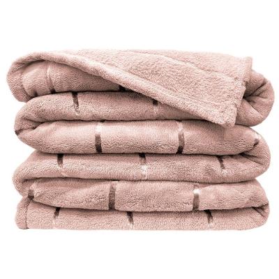 Manta Ruby Flannel Queen Decorativa 100% Poliéster Rosé