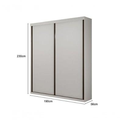 Guarda Roupa Solteiro Búzios-neve 2 Portas 3 Gavetas neve MDF Star Móveis