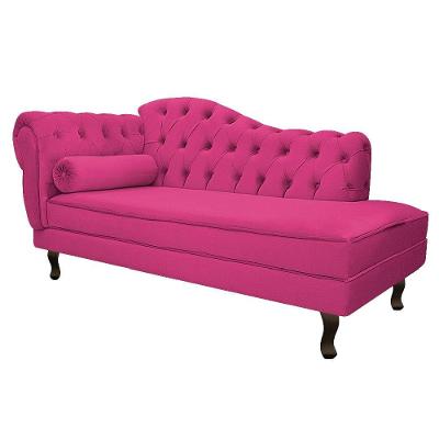 Recamier Diana 160cm Lado Direito Suede Pink Adj Decor