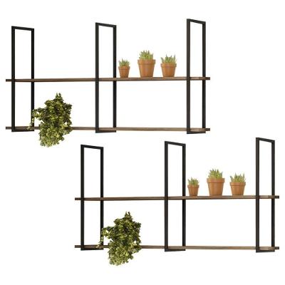 Kit 2 Prateleiras Decorativas Multiuso Grande Estilo Industrial Loft D09 Demolição - Mpozenato
