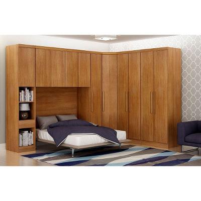 Guarda Roupa Casal Modulado Safira 005 11 Portas 7 Gavetas Cumaru MDF