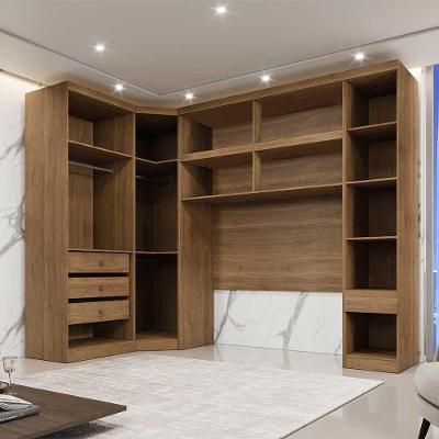 Guarda Roupa Casal Modulado Safira 008 8 Portas de Bater 4 Gavetas Cumaru-fendi MDF