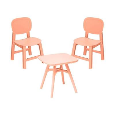 Conjunto Infantil Pipa Rivatti 2 Cadeiras + 1 Mesa Pêssego