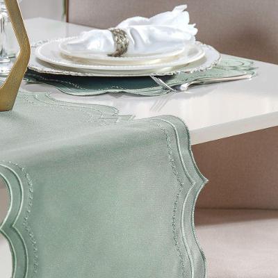 Trilho De Mesa Bordare Bordado 40x150cm Suculenta