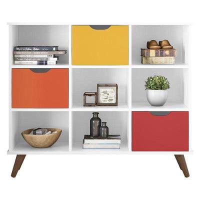 Nicho Organizador Retrô 3 Gavetas Branco Colors - Qmovi