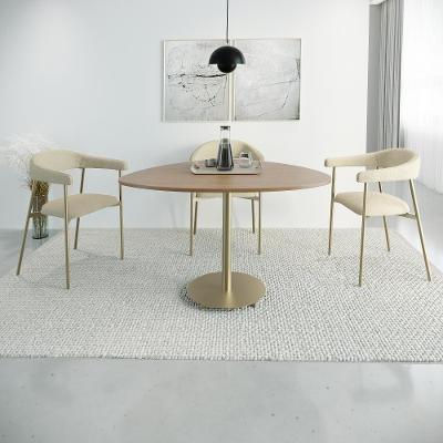 Cadeira De Jantar Joy Boucle Verde Alga Est.champ