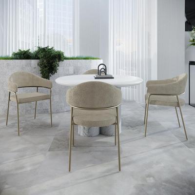 Cadeira De Jantar Ella Boucle Vanilla Est.champ