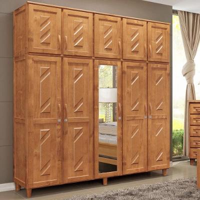 Guarda-roupa 10 Portas 3 Gavetas Grécia Freijó Madeira Pinus - Cavazotto