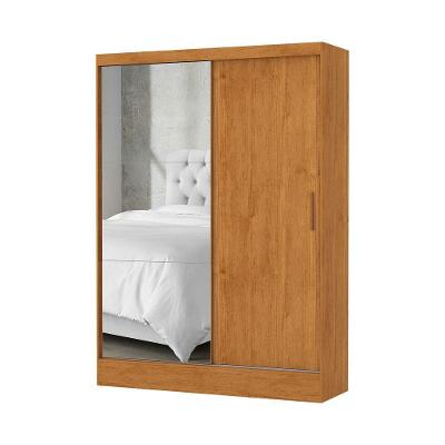 Guarda Roupa Solteiro Santiago Plus 2 Portas 2 Gavetas Com Espelho Carioca Moveis Cinamomo