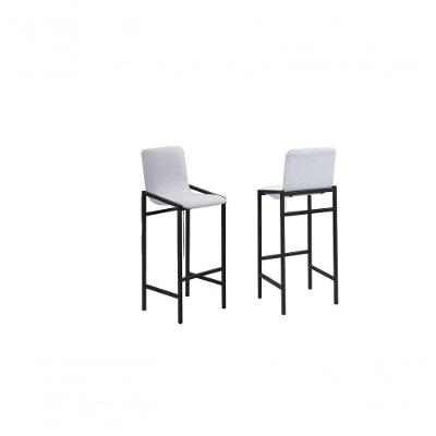 Kit 2 Banquetas Tubulares Premium - Gol Decor Linho Bege-preto