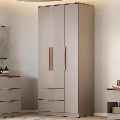 Guarda Roupa Solteiro 3 Portas Milan Carraro Avelã