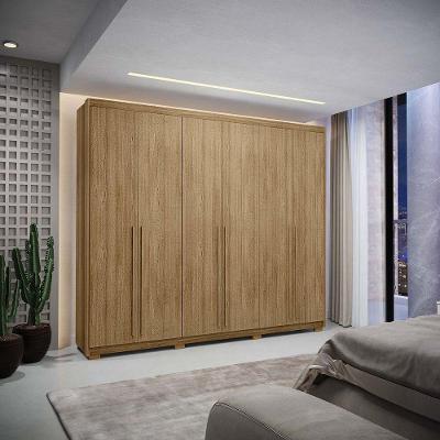 Guarda-roupa Dubai Majestic 6 Portas 6 Gavetas Com Maleiro Interno Nature 100% Mdf - Vila Rica