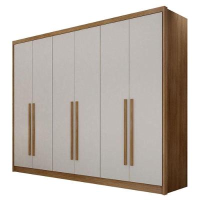 Guarda Roupa Casal Bandeira 6 Portas 8 Gavetas Cumaru 25 Fendi - Novo Horizonte