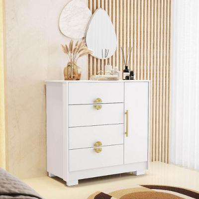 Cômoda Sapateira Ilha Bela 1 Porta 1 Prateleira 93cm MDF Branco
