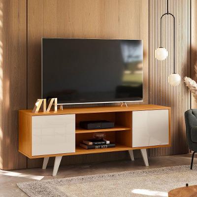 Rack Tv 50 Pol 136cm Bancada Para Sala Korelli Cinamomo-off White M20 - D'rossi