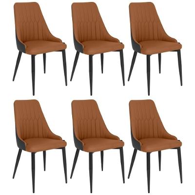 Kit 6 Cadeiras De Jantar Estofada Torino Design Italiano