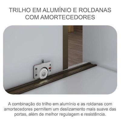 Kit Guarda Roupa e Cômoda Solteiro Toledo e Seul 2 Portas 3 Gavetas Neve