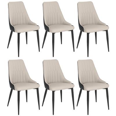 Kit 6 Cadeiras De Jantar Estofada Torino Design Italiano