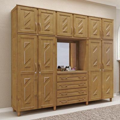 Guarda-roupa 10 Portas 4 Gavetas Capelinha Imbuia Madeira Pinus - Cavazotto