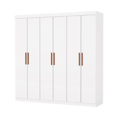 Guarda Roupa Casal Recife 6 Portas 2 Gavetas Sem Espelho Carioca Moveis Branco